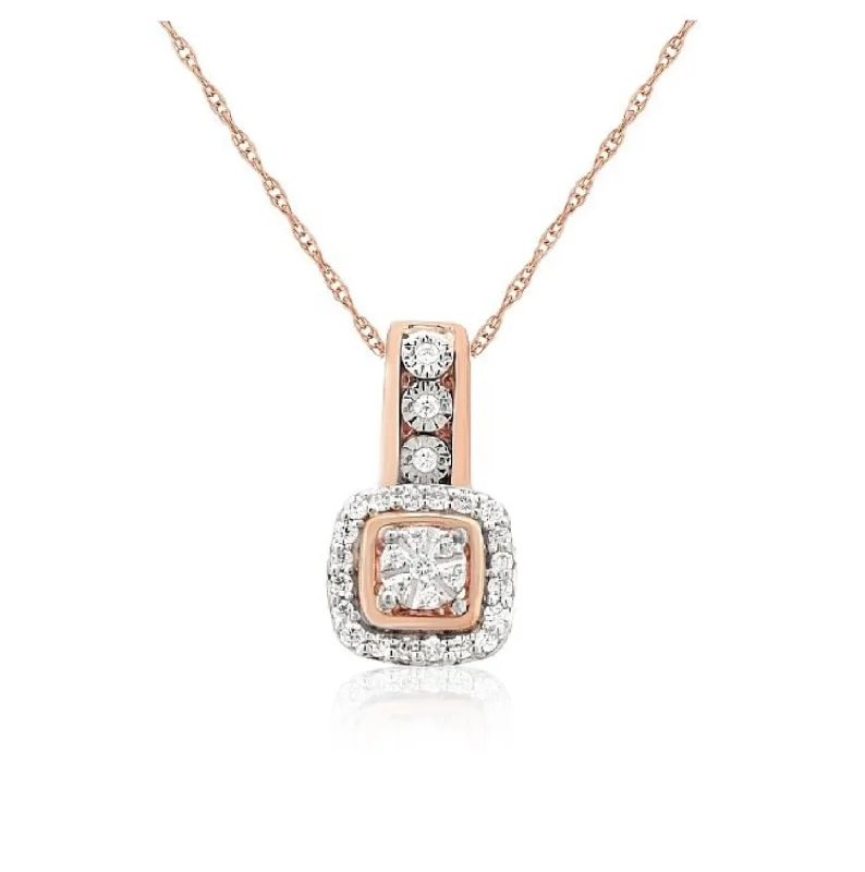 1/7 CTW Diamond Fashion 18-inch Pendant in 10KT Rose Gold