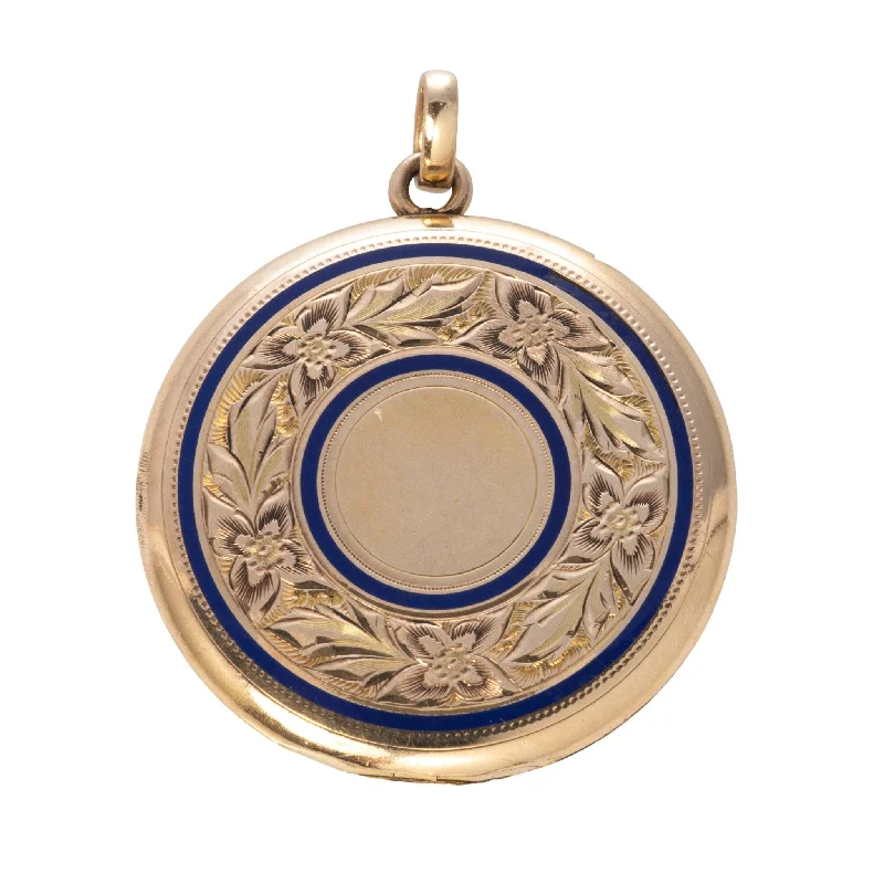 Estate Victorian Enamel Round Locket