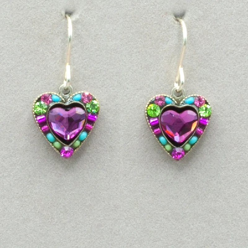 Firefly Crystal Heart Earrings