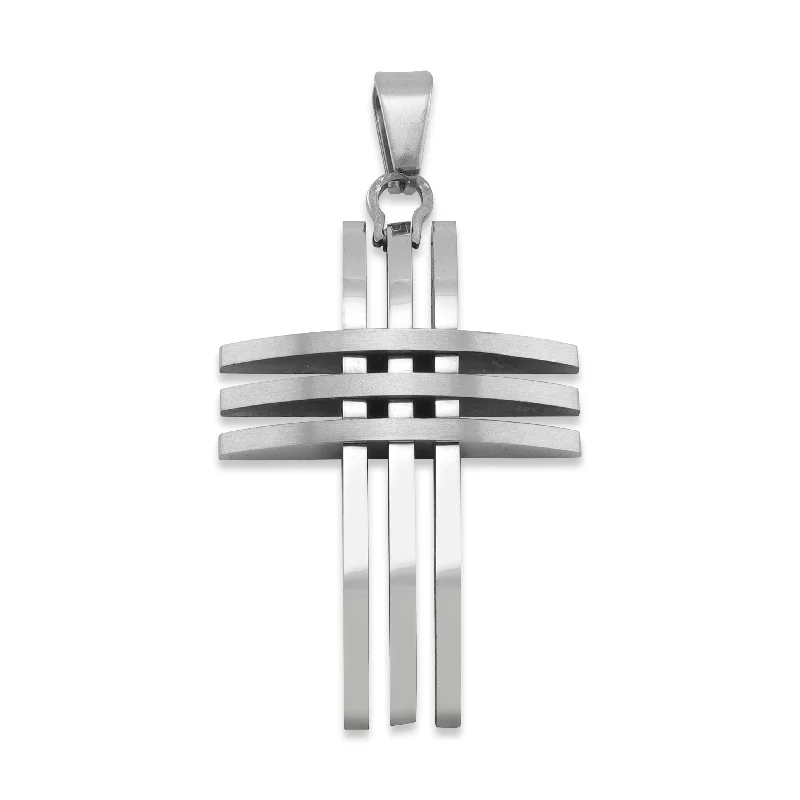 Stainless Steel Triple Cross Pendant / PDL9007