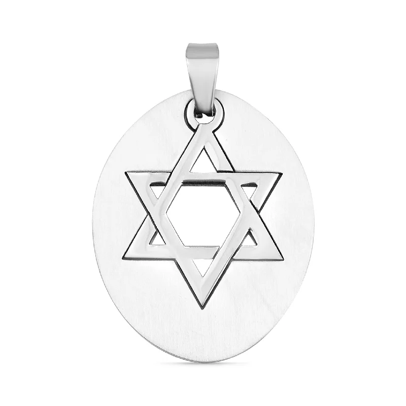 Star Of David Stainless Steel Pendant / PDJ2041