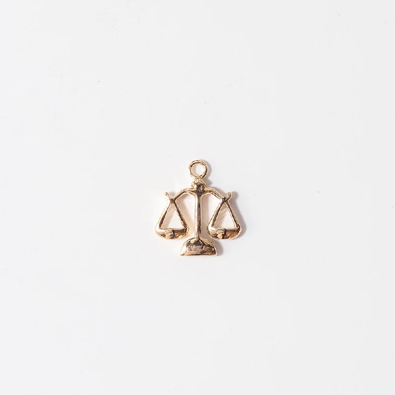 LIBRA DANGLE CHARM | 14K GOLD & WHITE DIAMOND