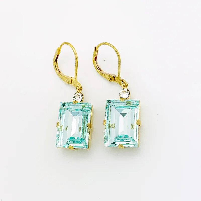 Pale Blue Swarovski Crystal earrings