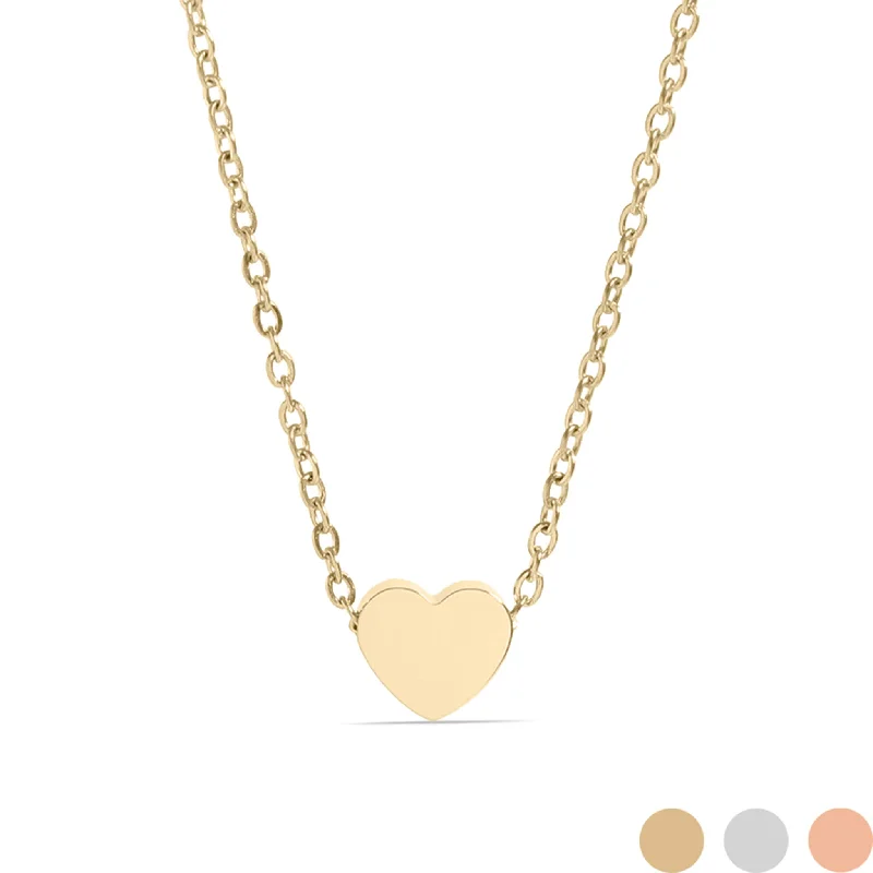 Stainless Steel Mini Heart Necklace / SBB0343