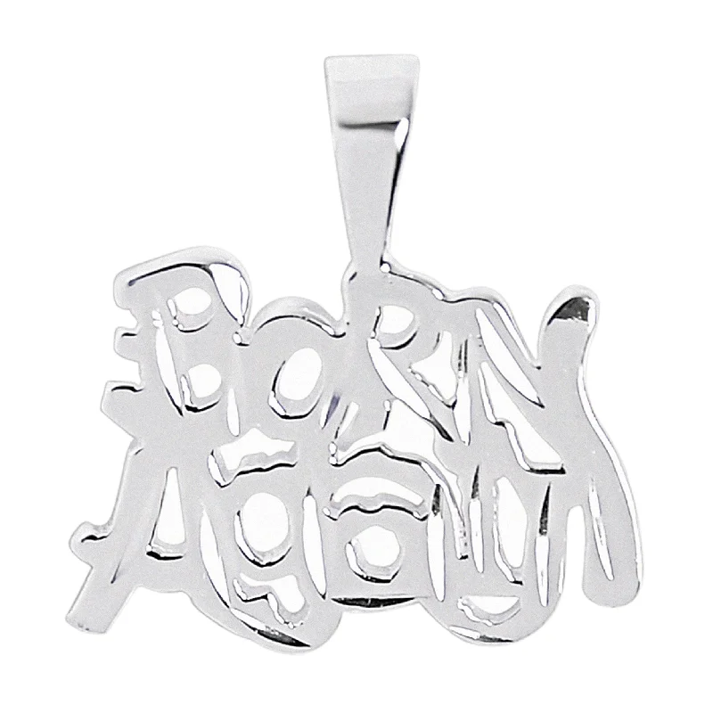 Sterling Silver Christian "Born Again" Pendant / SSP0043