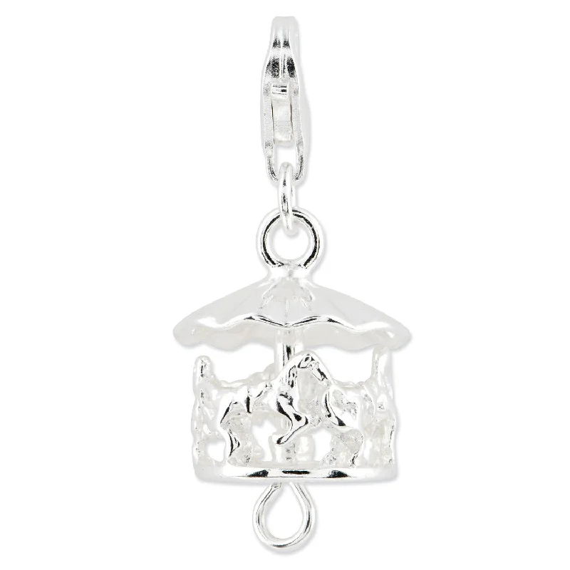 Sterling Silver RH Moveable Carousel w/Lobster Clasp Charm