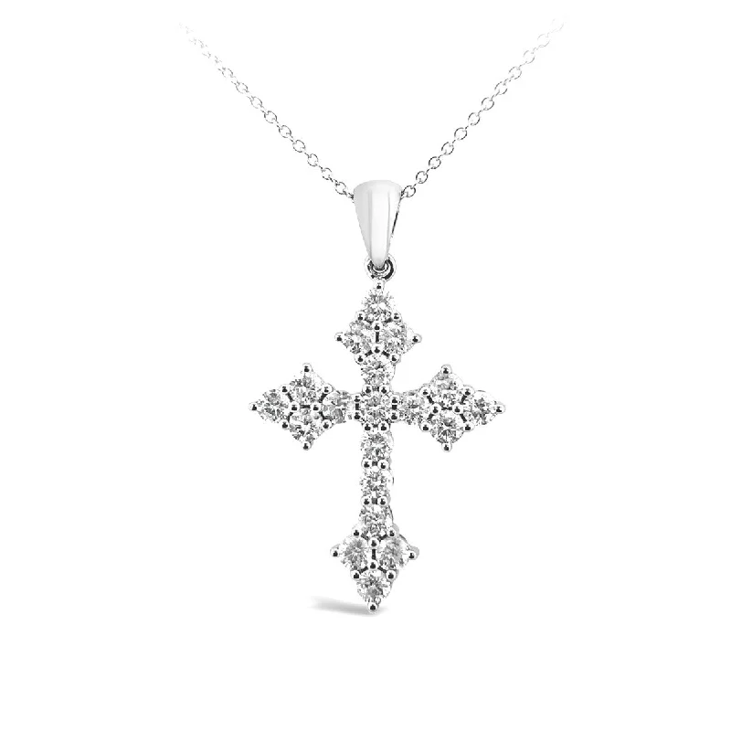 White Gold Diamond Cross Pendant