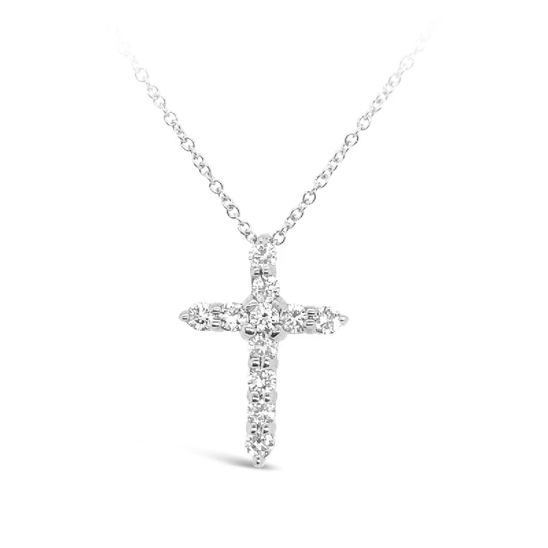 White Gold Diamond Cross Pendant