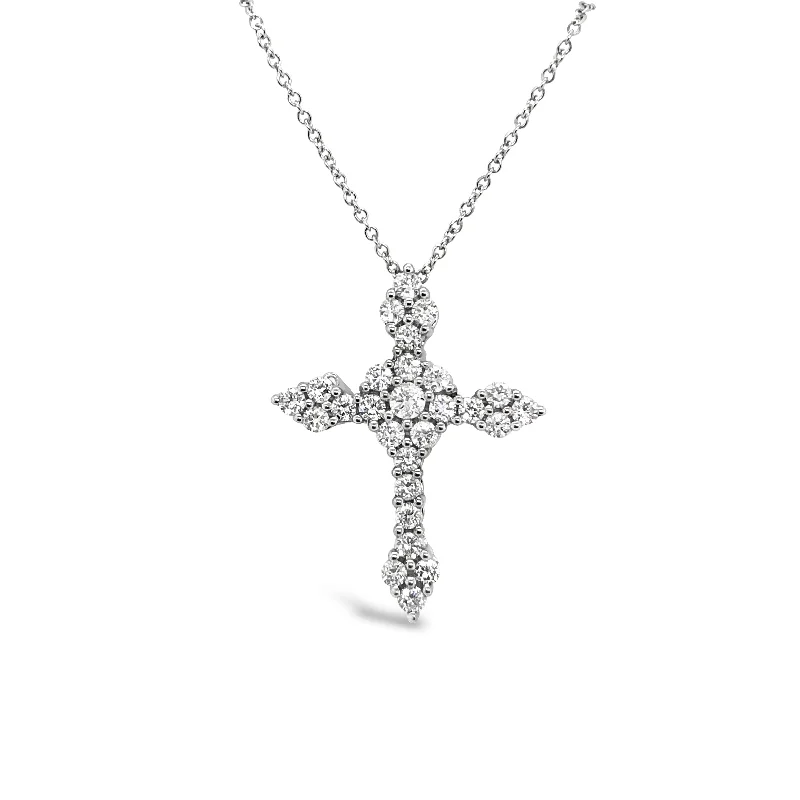 White Gold Diamond Cross Pendant