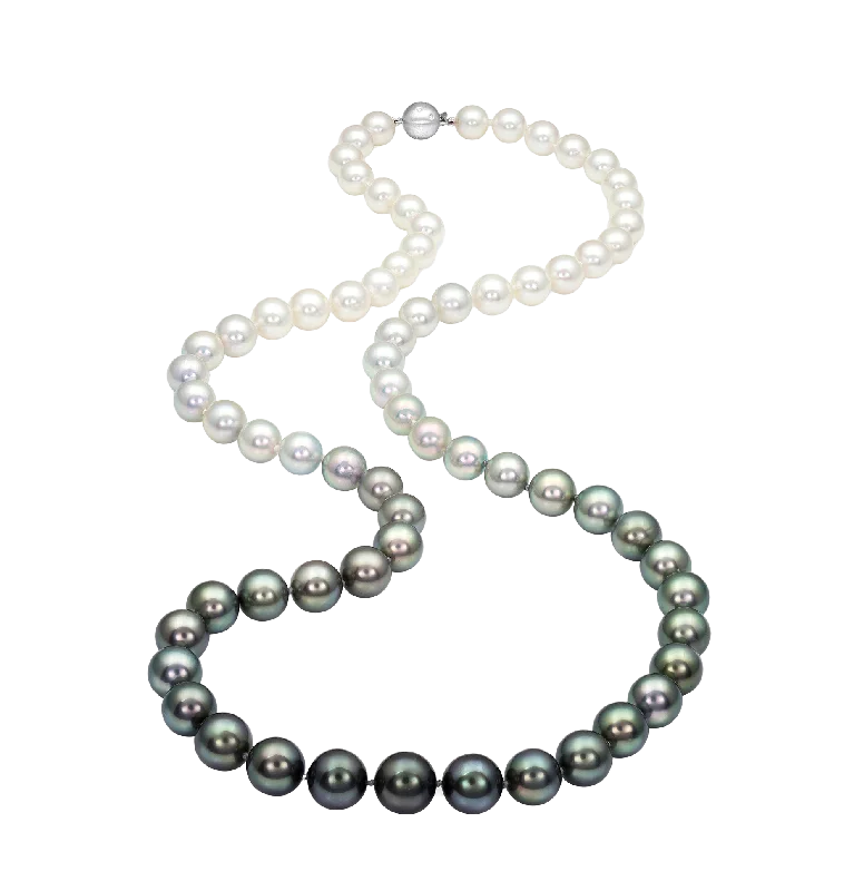 Sabel Collection White Gold Ombre Pearl Strand