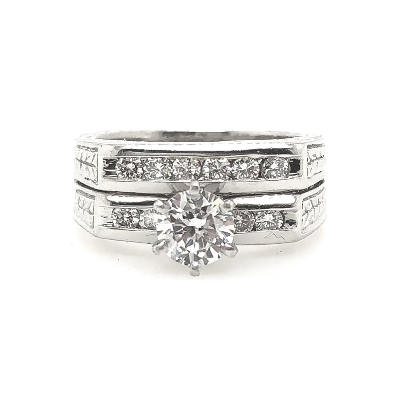 Platinum Diamond Wedding Set