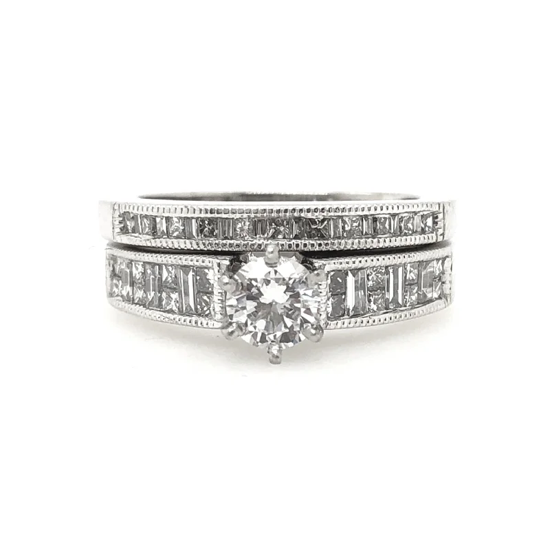 Platinum Diamond Wedding Set