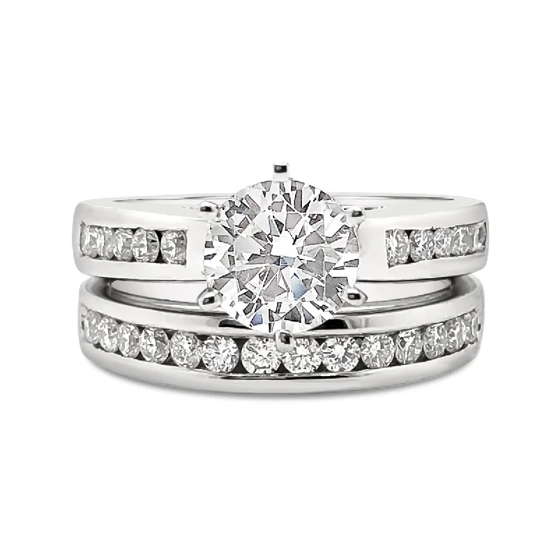 Platinum Diamond Wedding Set