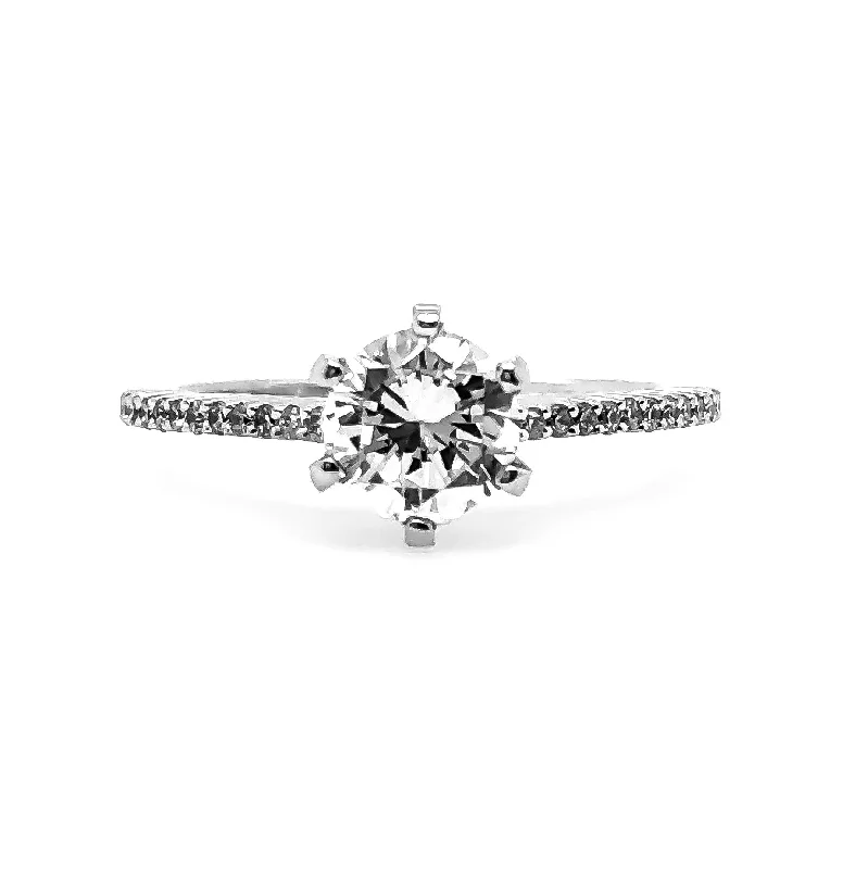 White Gold Diamond Engagement Ring