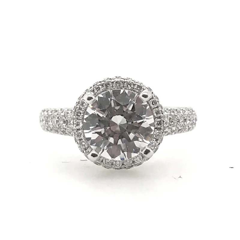 White Gold Halo Engagement Ring