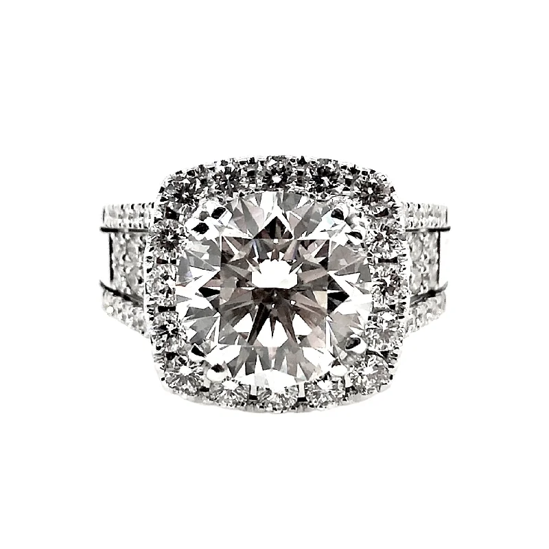 White Gold Halo Engagement Ring