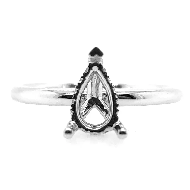 White Gold Halo Engagement Ring