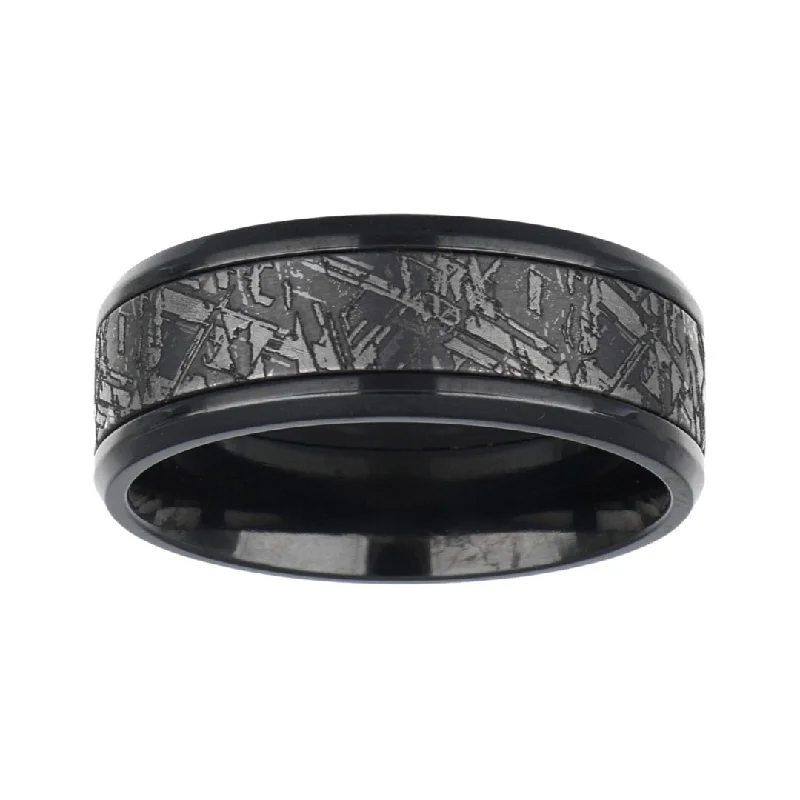 Black Titanium/Grey Tantalum Men's Ring