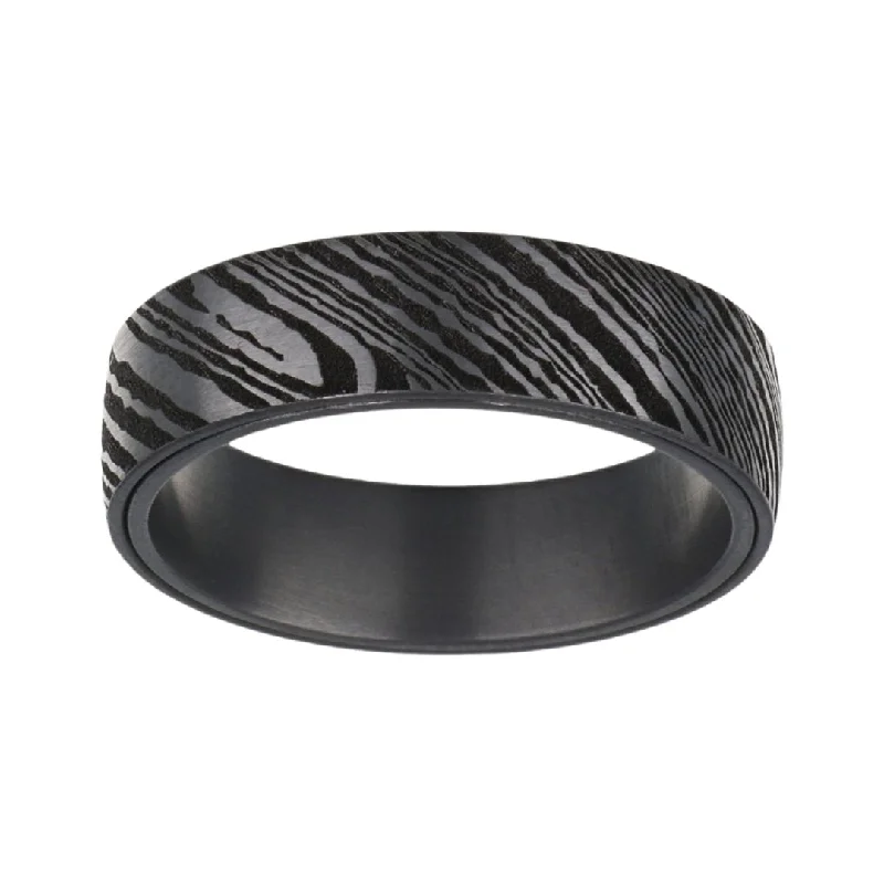 Damascus Steel/Tantalum Men's Ring