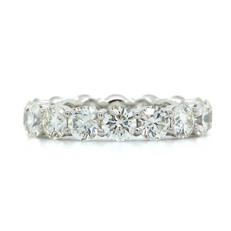 Platinum Shared Prong Eternity Diamond Band