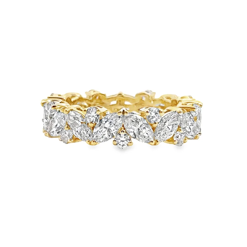 Lab Grown Yellow Gold Diamond Eternity Band