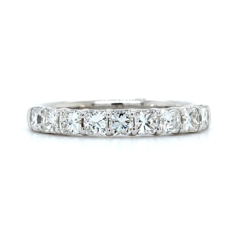 Platinum Radiant Cut Diamond Band