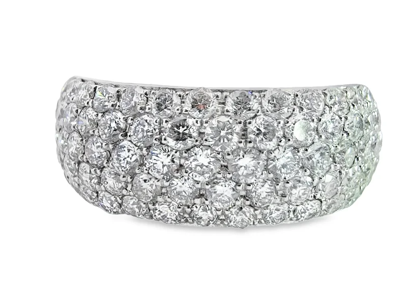 White Gold Pave Diamond Wedding Band