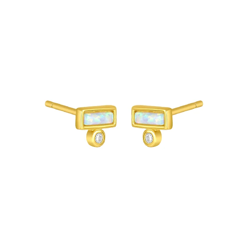 ASHTON OPAL STUDS GOLD