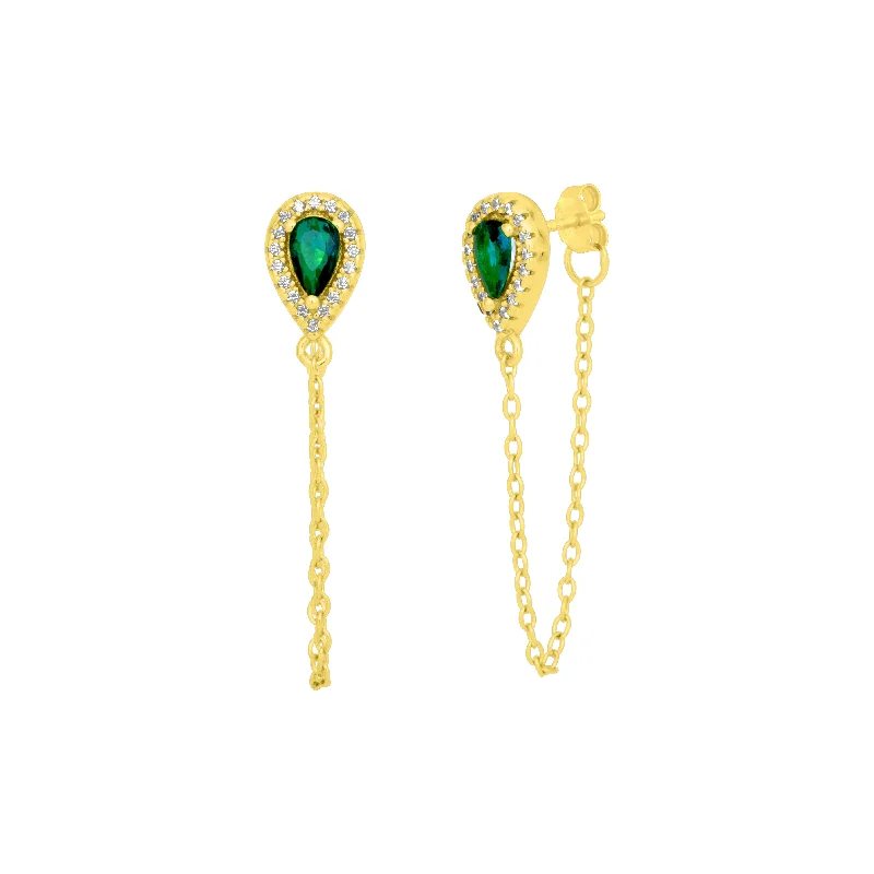 SIMONE CHAIN STUDS GOLD