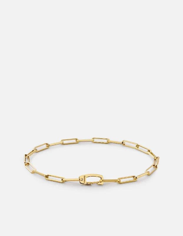 Clip Volt Link Bracelet, Gold Vermeil