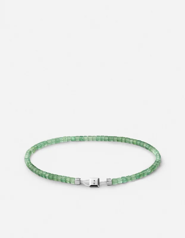 Coda Aventurine Bracelet, Sterling Silver