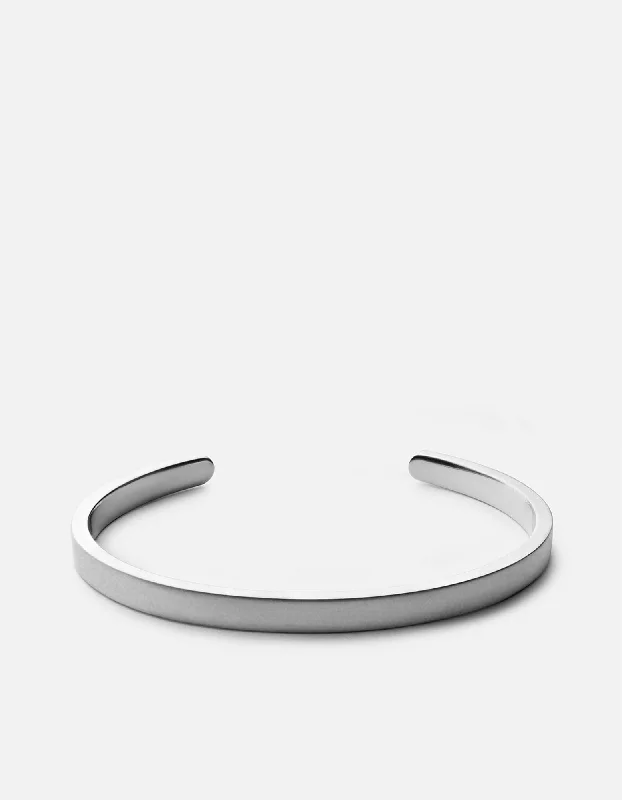 Singular Cuff, Matte Silver