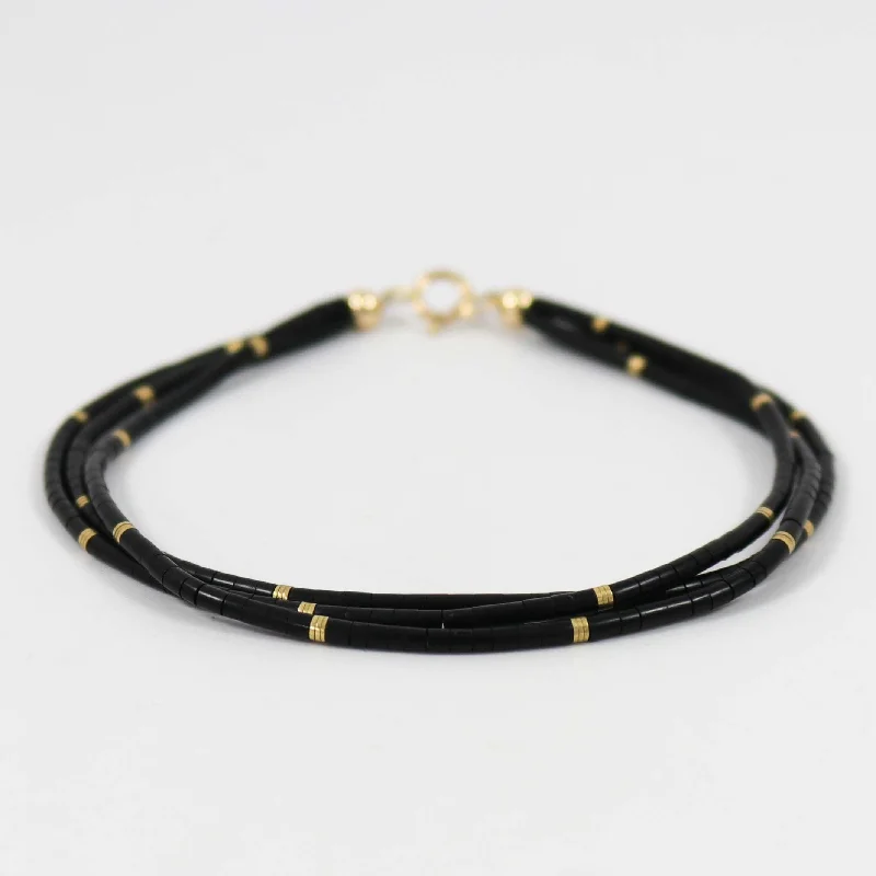 Jet Heishi Bracelet