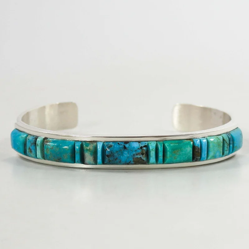 Kingman Turquoise Inlay Cuff