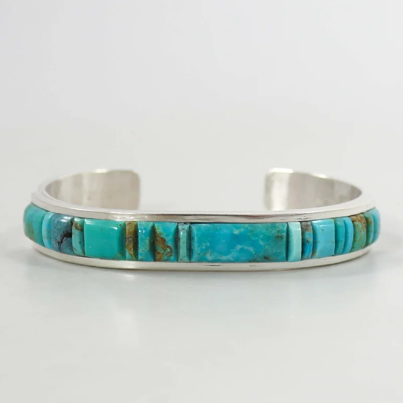 Kingman Turquoise Inlay Cuff