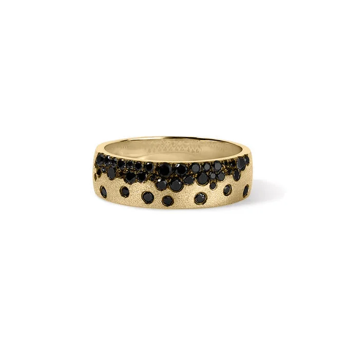 Scattered Black Diamond Thin Cigar Band