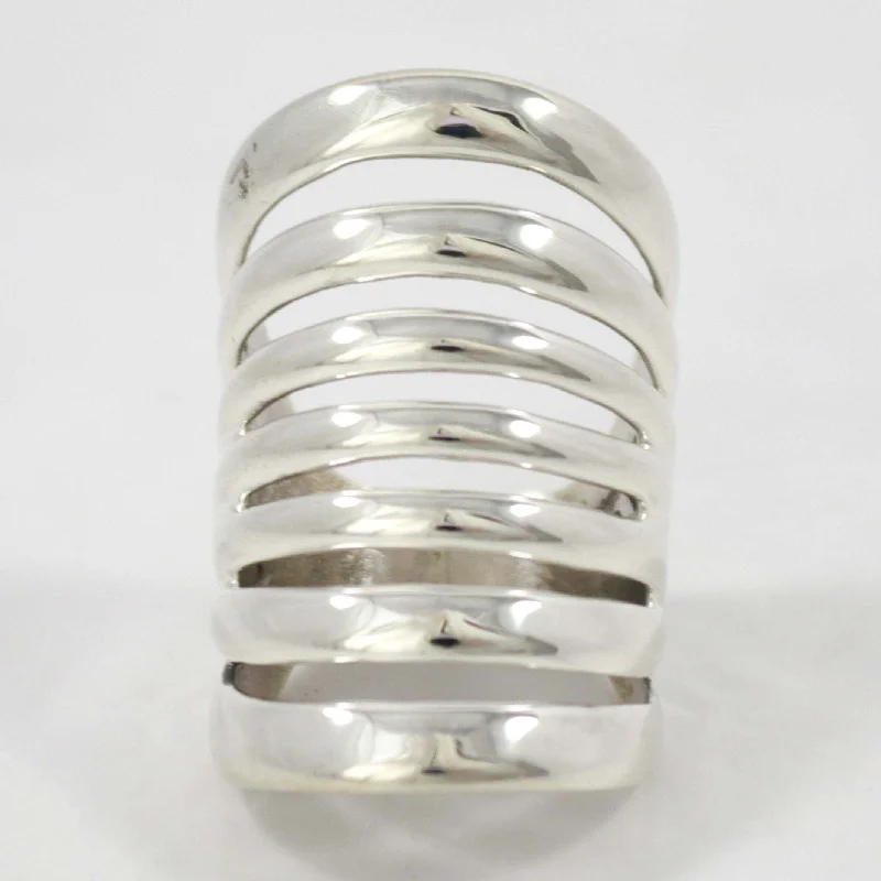 Silver Split Band Ring