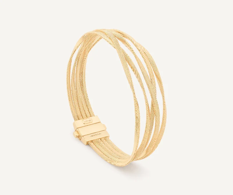 18K Yellow Gold 5-Strand Coil Bracelet