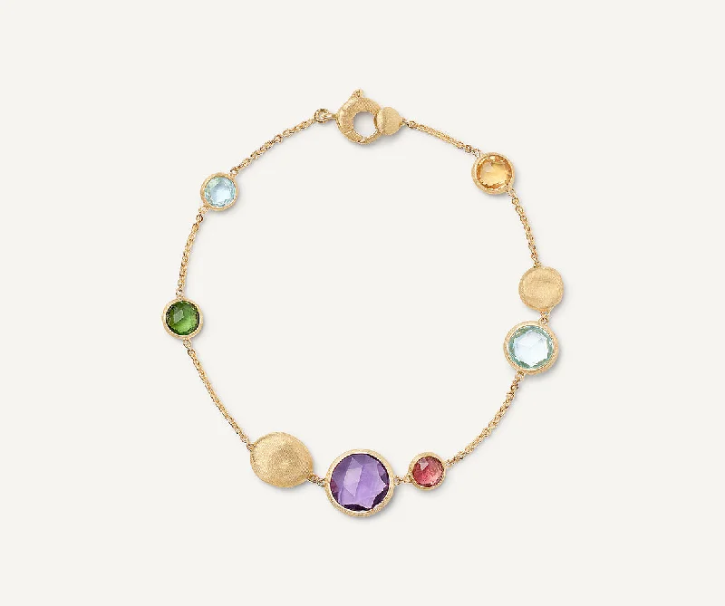 18K Yellow Gold Multicolored Bracelet